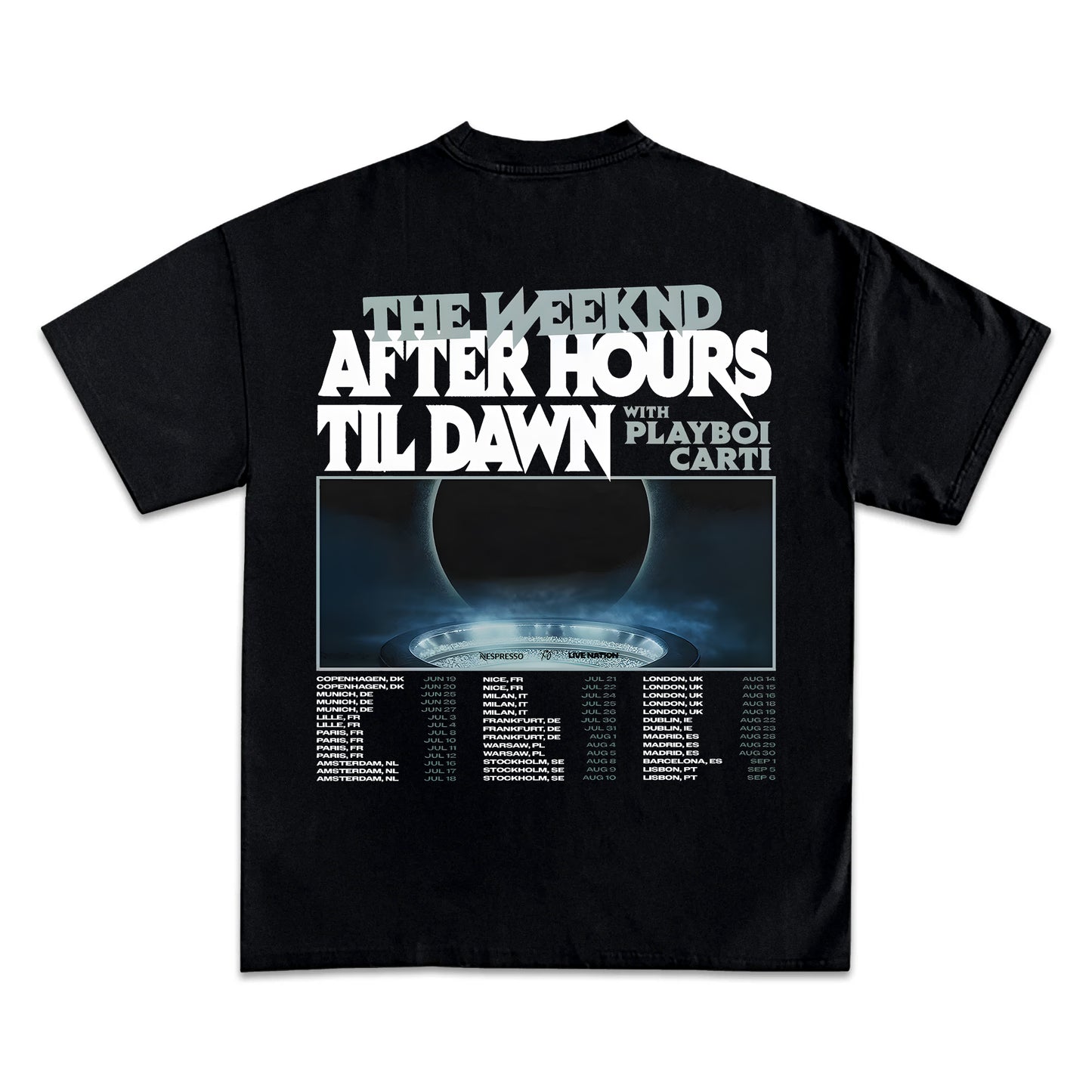 THE WEEKEND AFTER HOURS TIL DAWN HALFTONE T-SHIRT (WITH BACK PRINT)
