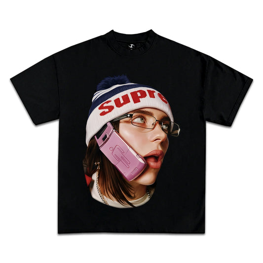 BILLIE EILISH L’AMOUR DE MA VIE KAOS BAND TSHIRT (WITH BACK PRINT)