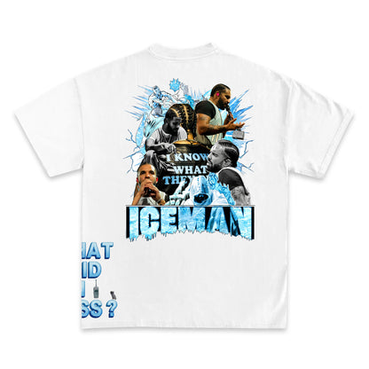 DRAKE ICEMAN FACE GRAPHIC T SHIRT ( WITH BACK PRINT )