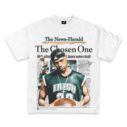 2002 LEBRON JAMES "THE CHOSEN ONE" GRAPHIC T-SHIRT