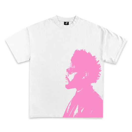 THE WEEKND PINK HALFTONE T-SHIRT (WITH BACKPRINT)